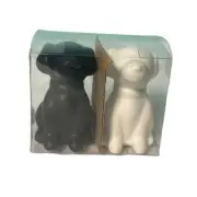 Adorable Black and White Dog Salt and Pepper Shakers Set Ceramic Kitchen Decor