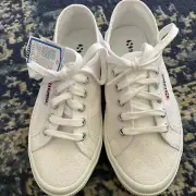 Superga 2750 Cotu Classic Sneakers, White, Size Women sz 5 Men 3.5 NWT and box