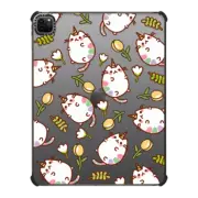 iPad Pro 12.9-inch (5th/6th gen) iPad Impact Case Magical Unicorn Cat with Yellow Tulip - Cute Fairy Animals & Kitten with Flowers in the Garden