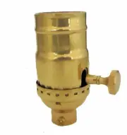 SOLID BRASS OFF/ON SOCKET WITH 1/8 IPS HOLE (3/8") TR-426XNT