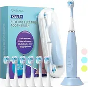 FUMEIKANG Kids Electric Toothbrushes Sonic Rechargeable Tooth Brush Gifts for Boys and Girls Smart Timer Power Toothbrush - Blue 3 4 5 6 7 8 9 10 11 12 (Blue)