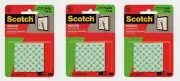 3 ~ Scotch MOUNTING SQUARES White 16 pcs Double-Sided Foam Tape Strong Bond 111P