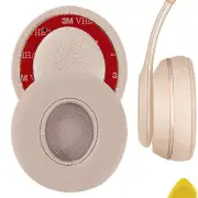 Geekria Replacement Ear Pads for Beats Solo 3 Wireless Headphones (Matte Gold)
