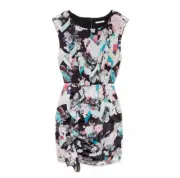 Rebecca Minkoff Women's Geo Floral Jenson Dress Patchwork Artsy Deconstructed 8