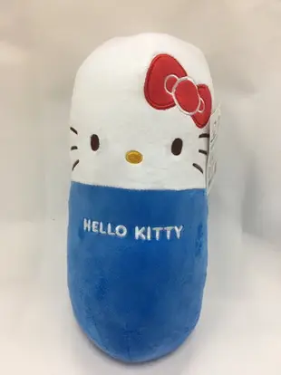 大賀屋 Hello Kitty 藥丸 藍 抱枕 午睡枕 午安枕 枕頭 橢圓 枕 三麗鷗 凱蒂貓 正版 T00120393