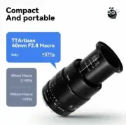 TTArtisan 40mm F2.8 APS-C Macro Lens Manual For M4/3 Canon Nikon Sony Fuji Leica