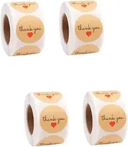 Baluue 2sets 2 Roll Valentine Day Red Heart Pattern Paper Tape Roll of Decorative Present Wrapping Stickers for Scrapbooking Photo Albums and 2roll*2