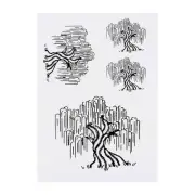 4 x 'Willow Tree' Temporary Tattoos / Transfers (TO00044017)