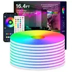 Led Strip Lights, RGB 65.6FT Neon Rope Lights for Bedroom App+Remote Control ...