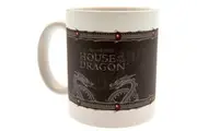 House Of The Dragon Patterned Mug (Black/White/Silver) (One Size)