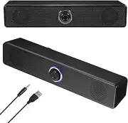 Wired Speaker Home Monitor Soundbar Computer Speaker Sound Bar Speaker Stereo and Noiseless Soundbar System Stereo Sound Bars Soundbars for Tvs Sound System Plastic Desktop
