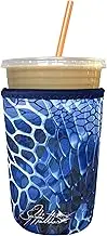 Koverz Iced Coffee Sleeve, Insulated Neoprene Cup Sleeve, Fits a 24 Oz. Coffee Cup, Washable and Reusable, Iced Coffee Accessories, Medium Blue Aquatint by Jason Mathias