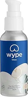 Wype Toilet Paper Gel for Wiping – Biodegradable Flushable Toilet Wipes Alternative in a Locking Pump Bottle - Enriched with Aloe Vera and Vitamin E to Soothe and Clean Adults and Babies (100ml)