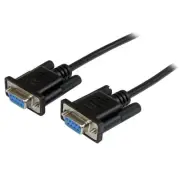 Startech 2m Black Db9 Rs232 Serial Null Modem Cable F/f - Serial For Modem -