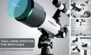 Telescope 70mm Aperture 500mm - for Kids & Adults Astronomical refracting White