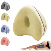 Leg Pillow Ergonomic Side Sleeping Pillows Leg Support Cushion Removable Yellow
