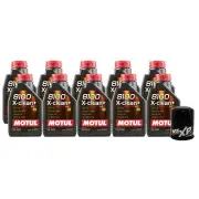 10L Motul 8100 X-CLEAN + 5W30 Wix XP Filter Motor Oil Change Kit API SN/CF (for: Honda)