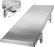 Folding Concession Shelf 24" X 12", Stainless Steel Drop down Folding Serving Fo