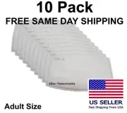 10 pk Adult PM2.5 Replacement Mask Filter 5 Layer Carbon Face Super Fresh Air