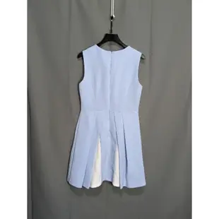 韓國REFILL拼接色塊裙擺微光澤削肩洋裝 B0219【點點藏物】