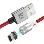 1M 2A Output 360 Degrees Casual Usb To 8 Pin Magnetic Charging Cable Built-In Blue Led Indicator