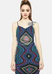 [AFRM] Roze Mesh Midi Dress