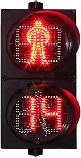 Traffic Light Lamp with Timer, Pedestrian Road Signs,PC Housing Indicator Warning Light,Applicable to Crosswalks at Intersections