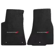 Dodge Challenger 2011-2014 - 2 Piece Black Floor Mat Set - Official Dodge Logo
