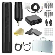 Wireless Tattoo Machine Kit Rotary RCA 3.5mm Stroke Lip Scalp Art Semi-Permanent