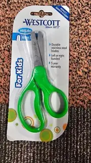 Westcott Kids Scissors, 5" Blunt, green