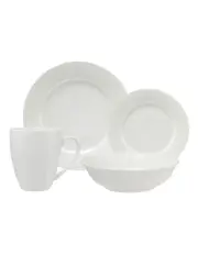 [Maxwell & Williams] White Basics Soho Rim Dinner Set 16 Pieces Gift Boxed