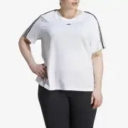 Adidas Plus Size Aeroready Train Essentials 3-Stripes T-Shirt - White, Size 3X