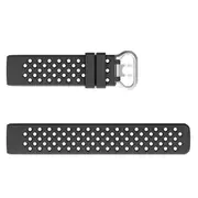 Bakeey Soft Silicone Strap Square Hole Watch Band for Fitbit Charge 3 BLACK COLOR