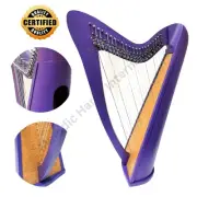 22 Strings Deco Painted Lever Harp-Round Soundbox Celtic Harp with Bag & Key