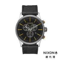 在飛比找蝦皮商城優惠-NIXON SENTRY 極簡復刻 復古 黑色 銀色 壓紋 