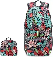 35L Lightweight Foldable Backpack Men Women Waterproof Packable Backpack Hiking Daypack Safe Reflective Design Walking Rucksack(Moonlit Jungle)