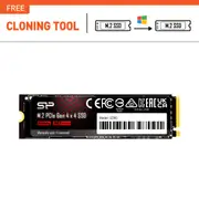 Silicon Power SP01KGBP44UD9005 1TB R/W up to 5,000/4,800 MB/s PCIe NVMe Gen 4x4 M.2 SSD