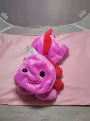 Build A Bear Pink Red Sparkle Axolotl Valentine Plush Unstuffed