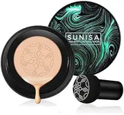 MACGLAM Sunisa 3 in 1 CC and BB Water Proof Foundation Concealer Cream with Air Cushion Mushroom (Natural)