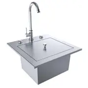 Sunstone Texan Series 15 in. Stainless Steel Drop in Bar Sink