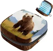 Period Bag,Sanitary Napkin Storage Bag,Bear Meadow,Tampon Holder for Purse