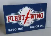 FLEETWING Motor Oil Flange Sign fleet wing gas Modern Retro