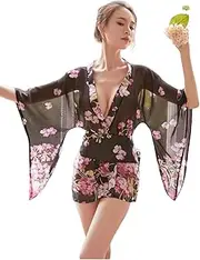 [YEBAODUO] Women's Japanese Kimono Sexy Traditional Robe Lingerie Yukata Ladies Costumes Pajamas