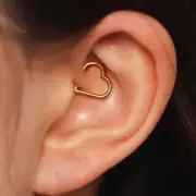 16G Heart Hinged Segment Ring Hoop Helix Daith Ear Septum Implant Grade Titanium