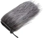 VICASKY Rabbit Fur Microphone Cover Microphone Furry Black Microphone Windscreen Muff Microphone Windscreen