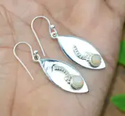 925 SOLID STERLING SILVER ETHIOPIAN OPAL HOOK EARRING y851