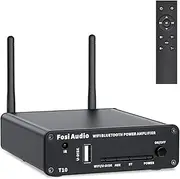 Fosi Audio T10 WiFi Bluetooth 5.0 Streaming HiFi Stereo Receiver Amplifier 2.4G Wi-Fi Routing Module Smart Wireless Multiroom/Multi-Zone Audio Amp Connect-100 Watt x2