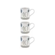 3PK Gibson Gifts Rush Birthday Men 40th Mug R Drinking Water/Juice Cup w/ Handle