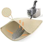 Ycozy Cat Litter Mat Large 75 X 55cm Kitty Litter Trapping Mat for Litter Box - Honeycomb Black Hole Design - Waterproof, Urine Proof Trapper - Scatter Control, Easy Clean Rug for Litter Tray
