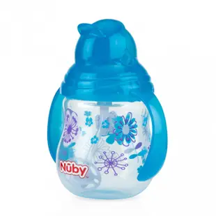 Nuby 卡拉雙耳彈跳吸管杯270ml 可愛婦嬰